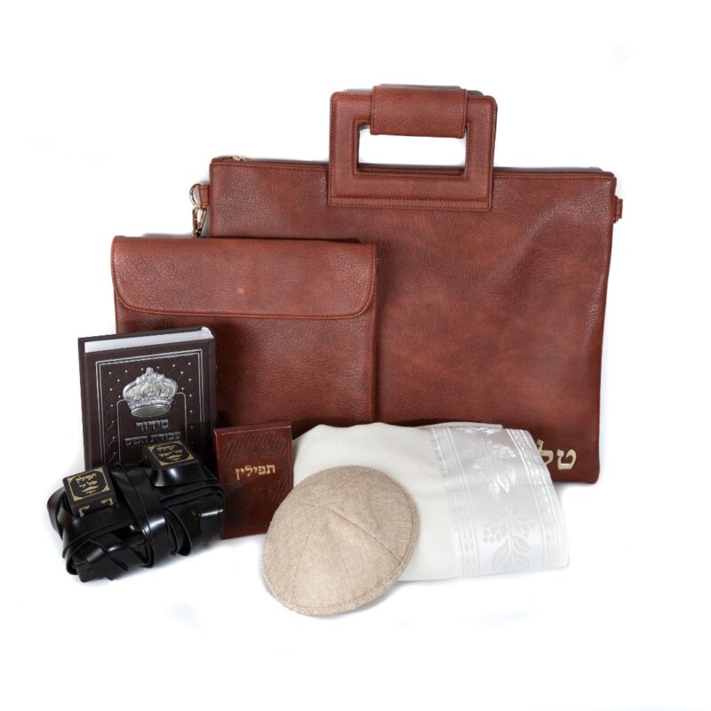 סט תפילין דגם חום מלכותי