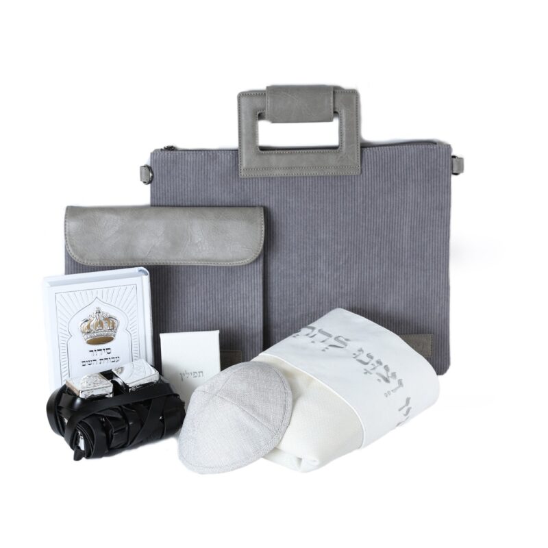 סט תפילין דגם אפור מלכותי